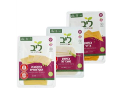 מבצע פרוסות צ`דר/ צהובה/ מוצרלה טבעונית - ליב