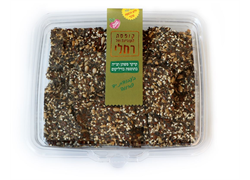 קרקר פשתן וצ`יה בתוספת בזיליקום טבעוני - קופסת העוגיות של רחלי