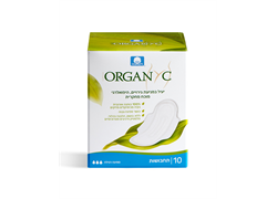 תחבושות אורגניות דקות עם כנפיים לזרימה רגילה 10 יח' - אורגניק