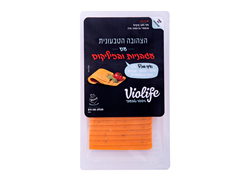 פרוסות בטעם גבינה צהובה עם עגבניות טבעוני - ויולייף
