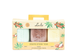 מארז 3 סבון מוצק ארגן, קוקוס והמפ מועשר בשמנים אורגניים - לאבליס