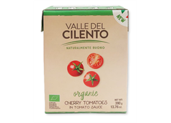 עגבניות שרי שלמות קלופות במיץ עגבניות אורגני ללא גלוטן- וולה דל קליאנטו