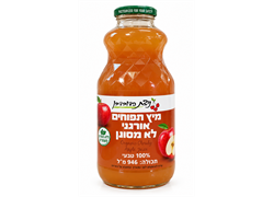 מיץ תפוחים אורגני 946 מל לא מסונן ניצת הדובדבן