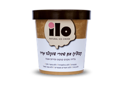 גלידת קפוצ`ינו עם שברי שוקולד מריר טבעוני 473 מל - אילו