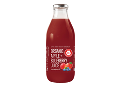 מיץ תפוחים ואוכמניות כחולות אורגני 750 מל