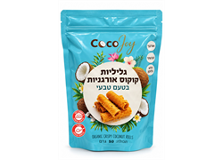 גליליות קוקוס אורגניות בטעם טבעי - קוקו ג'וי 50 גרם