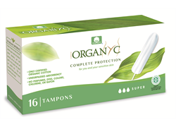 טמפון אורגני סופר 16 יח' ללא מוליך - אורגניק