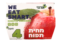 מארז 4 מחית תפוח אורגני - we eat smart