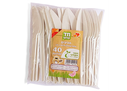 סכין 40 יח` מעמילן תירס - חד קולוגי