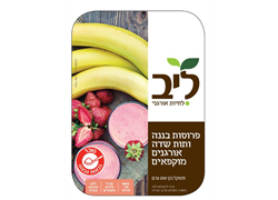 פרוסות בננה ותות שדה אורגנים מוקפאים - ליב