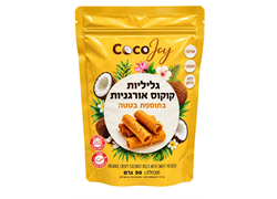 גליליות קוקוס אורגניות עם בטטה - קוקו ג'וי 50 גרם