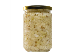 כרוב לבן מותסס זרעי כוסברה בצנצנת 450 גר מסונן - פעמוני