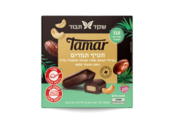 מארז חטיפי תמר במילוי חמאת קשיו בציפוי שוקולד 100% קקאו 6*25 גרם - שקד תבור