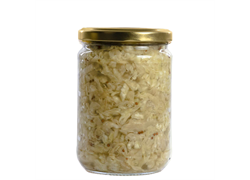 כרוב לבן מותסס חרדל שחור בצנצנת 450 גר מסונן - פעמוני